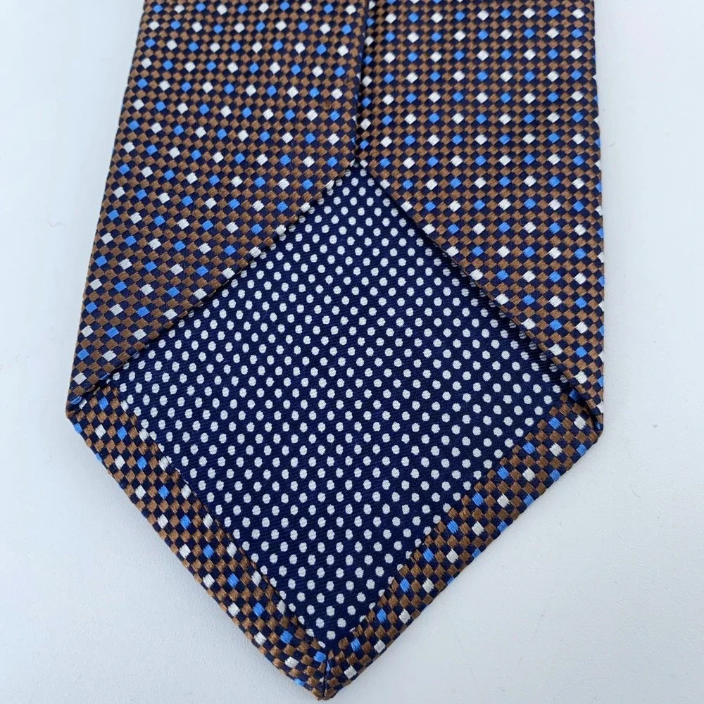 Eton Tie Men One Size Multi Patterned Silk Professional Necktie England Made